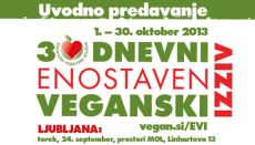 Uvodna predavanja Enostavnega veganskega izziva v Ljubljani
